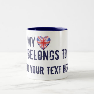 My Heart Belongs Two-Tone Coffee Mug