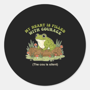 My heart courage grammar nerds writers classic round sticker
