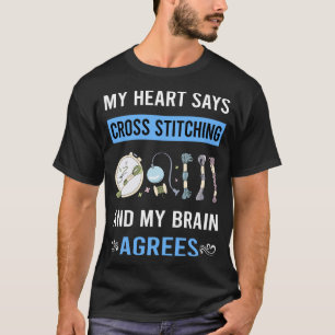 My Heart Cross Stitching T-Shirt