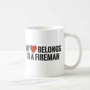 My Heart Fireman Coffee Mug