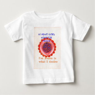 "My Heart Goes Home for Peace" Art Print Baby T-Shirt