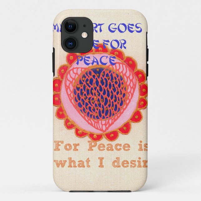 My Heart Goes Home for Peace.png Case-Mate iPhone Case (Back)