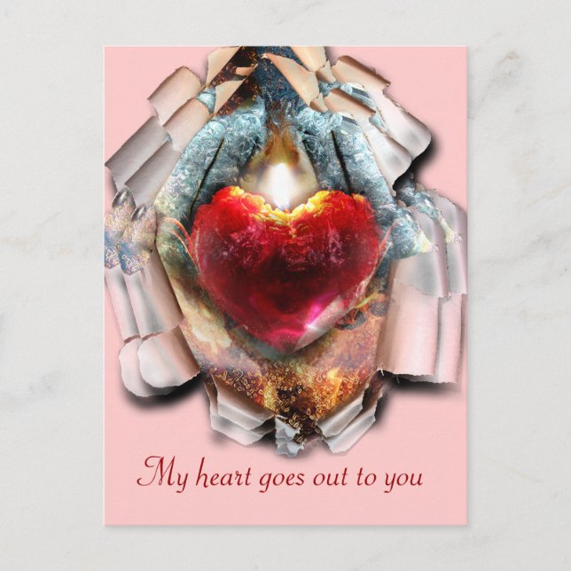 My heart goes... postcard (Front)