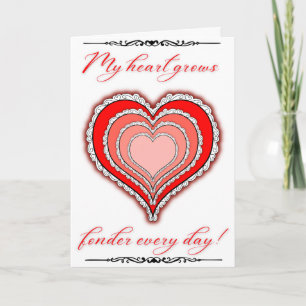 My Heart Grows Fonder Valentine's Day Card