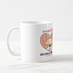 My Heart Has Paws French Bulldog Snore Design Coffee Mug