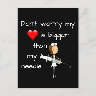 My Heart is Bigger than my Needle Postcard