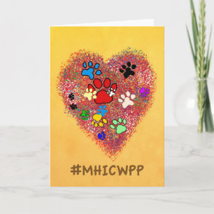 My Heart is Covered with Paw Prints Card