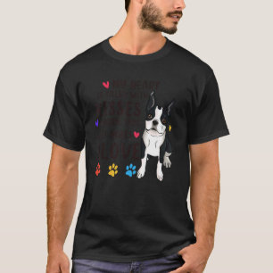 My Heart Is Filled With Love Boston Terrier Dog Ow T-Shirt