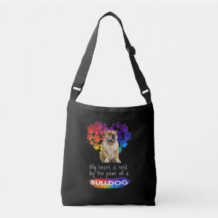 My Heart Is Held By The Paws Of A Bulldog Crossbody Bag
