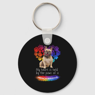 My Heart Is Held By The Paws Of A French Bulldog Key Ring