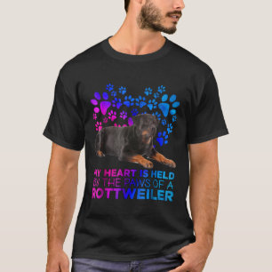My Heart Is Held By The Paws Of A Rottweiler Cute T-Shirt