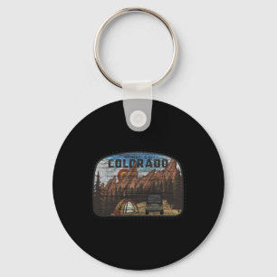 My Heart Is In Colorado Rocky Mountains Skiing Cam Key Ring
