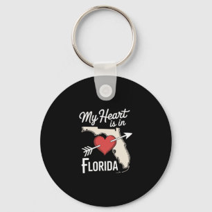 My Heart Is In Florida Cute Florida State Love  Key Ring
