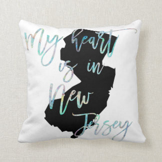 My Heart is in New Jersey state NJ Iridescent Cushion