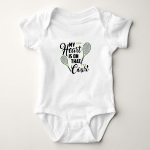 My heart is in that court baby bodysuit