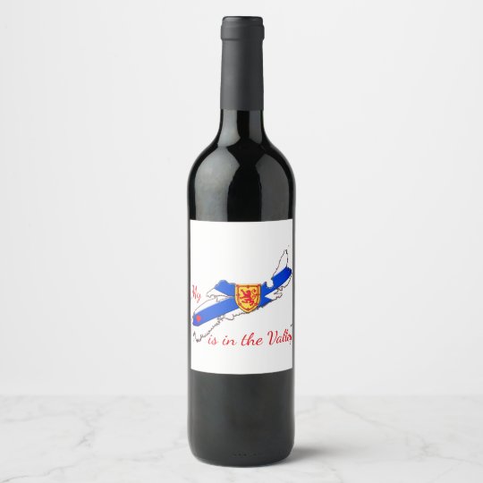 My Heart is in the valley Nova Scotia wine label