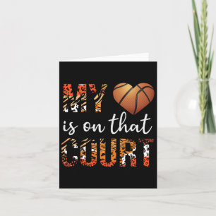 My Heart Is On That Court Hoops Sport Bysketbyll Card