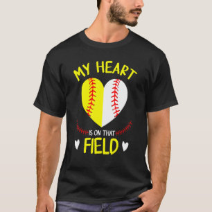 My Heart Is On That Field Baseball Mother's Day 20 T-Shirt