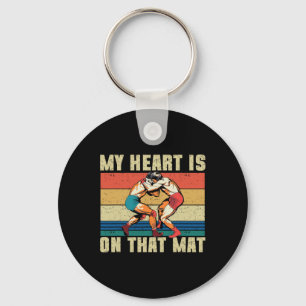 My Heart Is On That Mat Wrestling Mum 1  Key Ring
