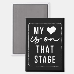 My Heart Is On That Stage Dance Mum Vintage Retro Magnet