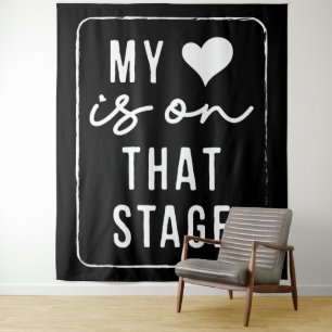 My Heart Is On That Stage Dance Mum Vintage Retro Tapestry