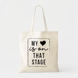My Heart Is On That Stage Dance Mum Vintage Retro Tote Bag