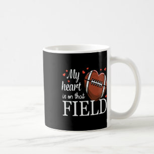 My Heart Is On The Field Football Design  Coffee Mug
