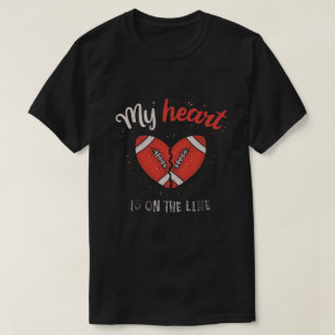My Heart Is On The Line Game Day Offensive Line Te T-Shirt