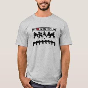 My Heart Is On The Line Lineman Parent T-Shirt