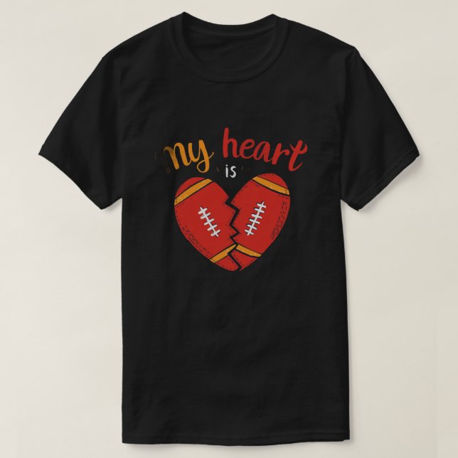 My Heart Is On The Line Offensive Line MVP Tee (Design Front)