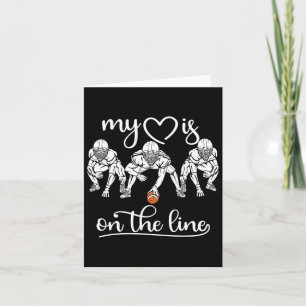 My Heart Is On The Line Offensive Lineman Vintage Card
