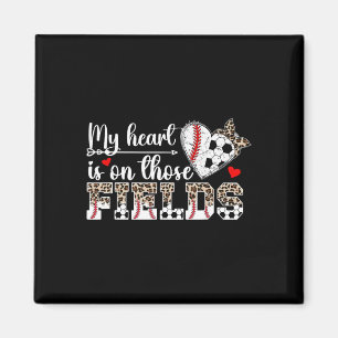My Heart Is On Those Fields Bysebyll Soccer Mum Magnet