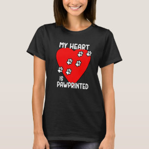 My Heart Is Pawprinted Best Pet Ever New For 202 T-Shirt