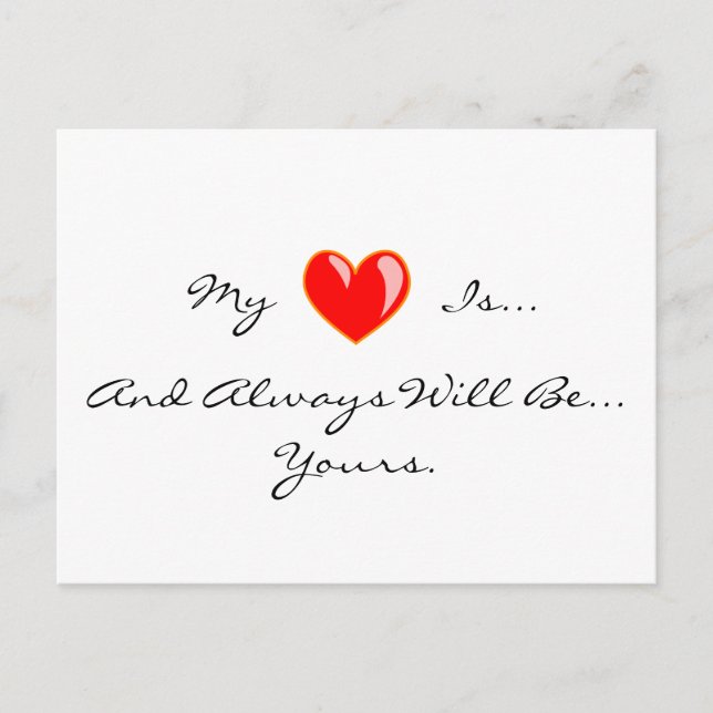 "My Heart Is" Postcard (Front)