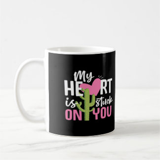My Heart Is Stuck On You Cactus Heartfelt Design  Coffee Mug