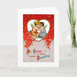My Heart is Thine Sweet Valentine Holiday Card
