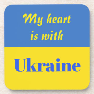My Heart is With Ukraine Coaster