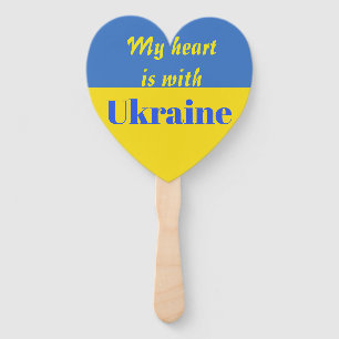 My Heart is With Ukraine Hand Fan
