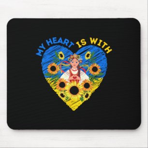 My Heart Is With Ukraine Mouse Pad
