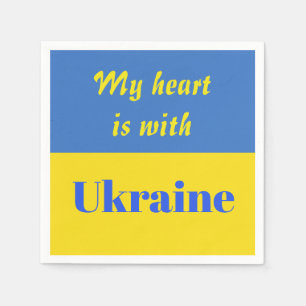 My Heart is With Ukraine Napkin