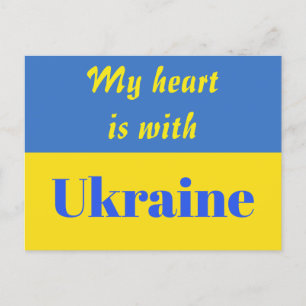 My Heart is With Ukraine Postcard