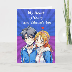 My Heart is Yours   Anime Happy Valentine's Day Card