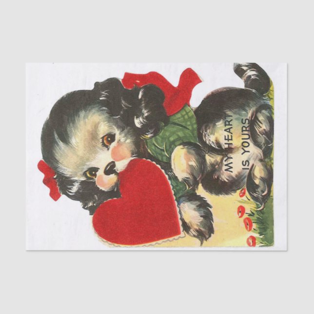 My Heart is Yours, Puppy Dog! Tissue Paper (Front)