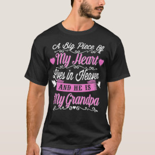 My Heart Live In Heaven My Grandpa funny animals g T-Shirt