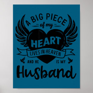 My heart lives heaven he my husband guardian angel poster