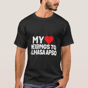 My Heart Love Belongs To A Lhasa Apso Fun Cute Gif T-Shirt