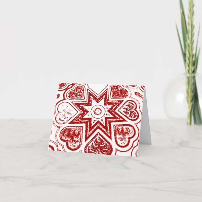 'My Heart' Note Card (White) (Front)