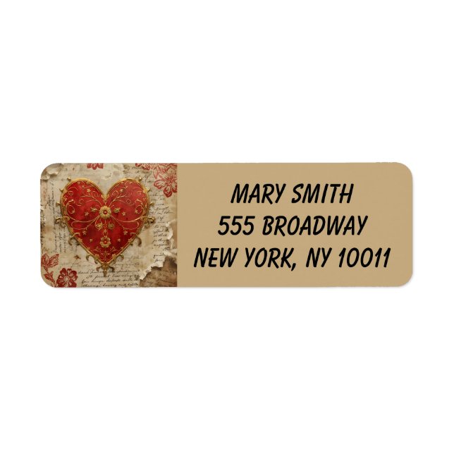My Heart  Return Address Label (Front)