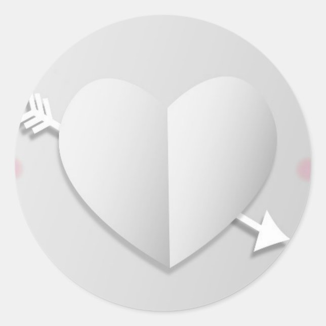 My Heart Round Sticker (Front)