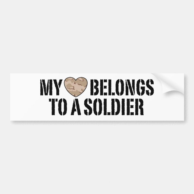 My Heart Soldier Bumper Sticker (Front)
